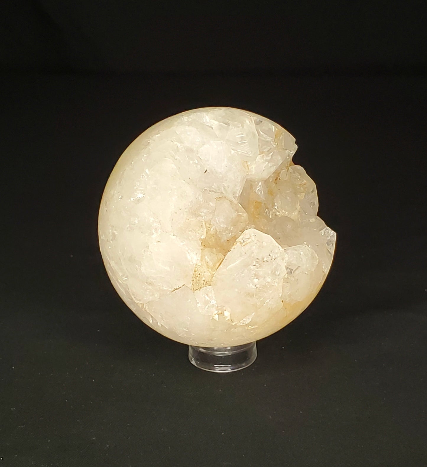 Druzy Quartz Sphere with Rainbow
