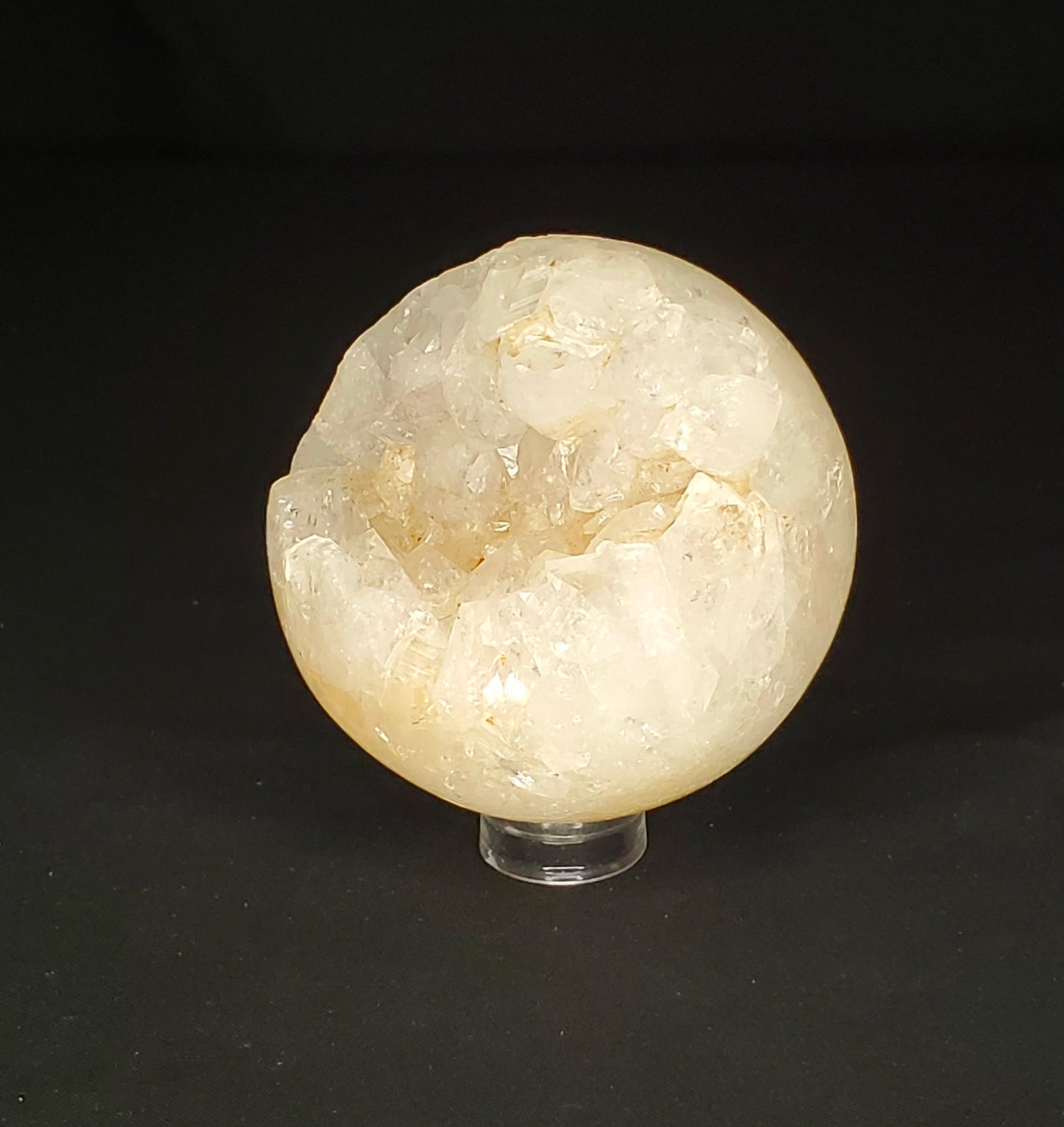 Druzy Quartz Sphere with Rainbow