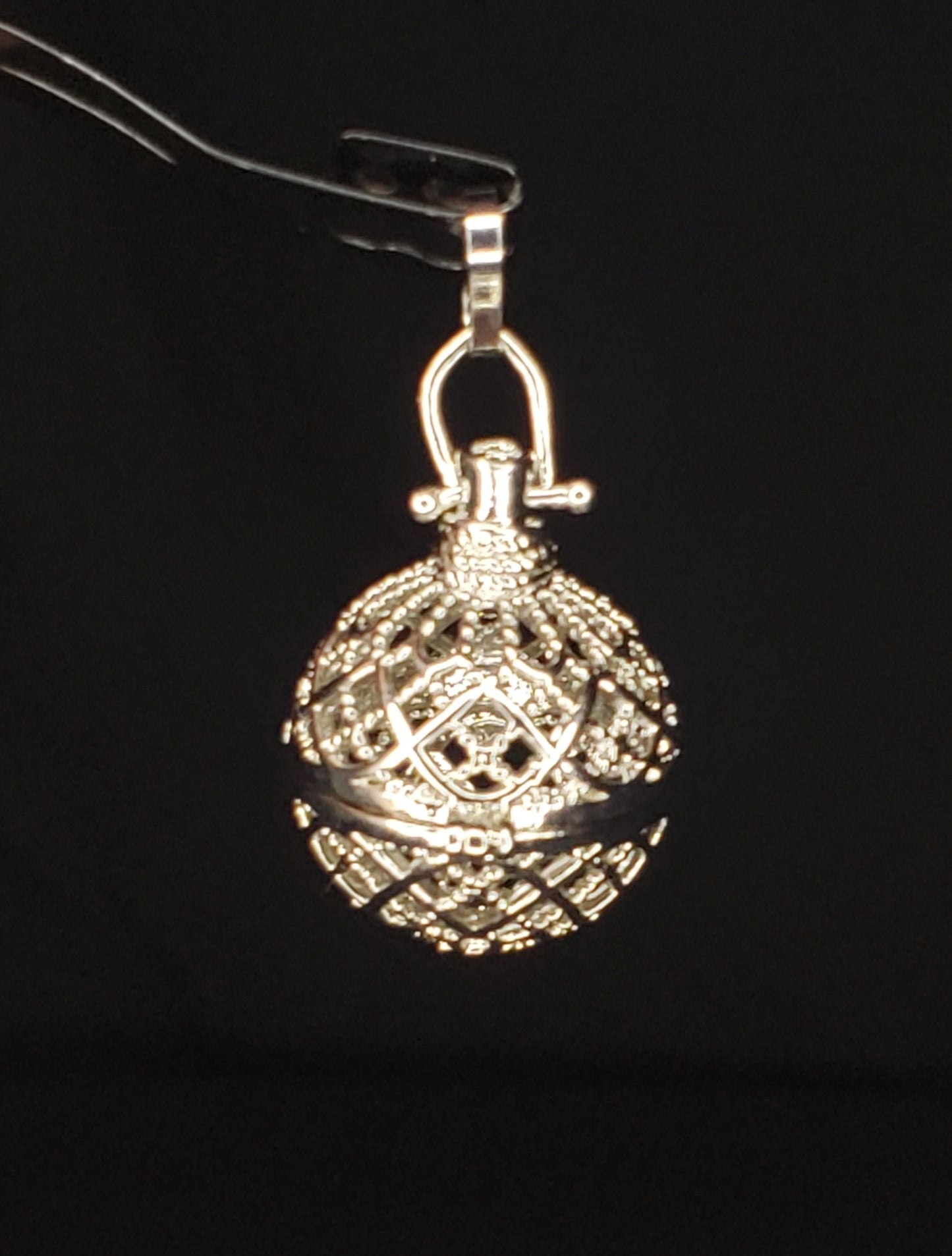Large Cage Pendants + Metal Chain