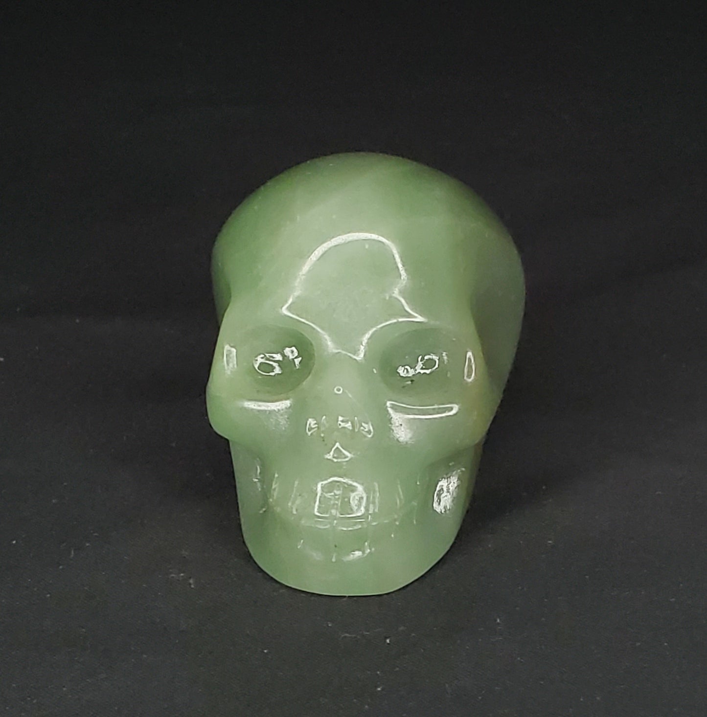 Green Aventurine Skull Carving