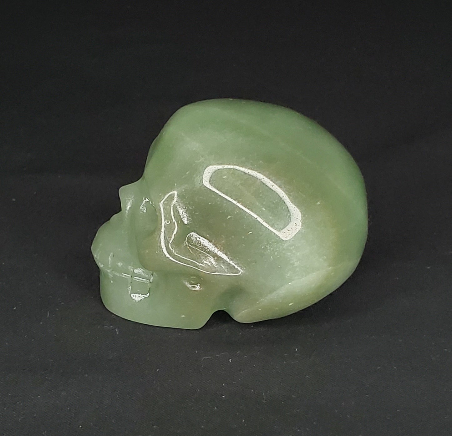 Green Aventurine Skull Carving