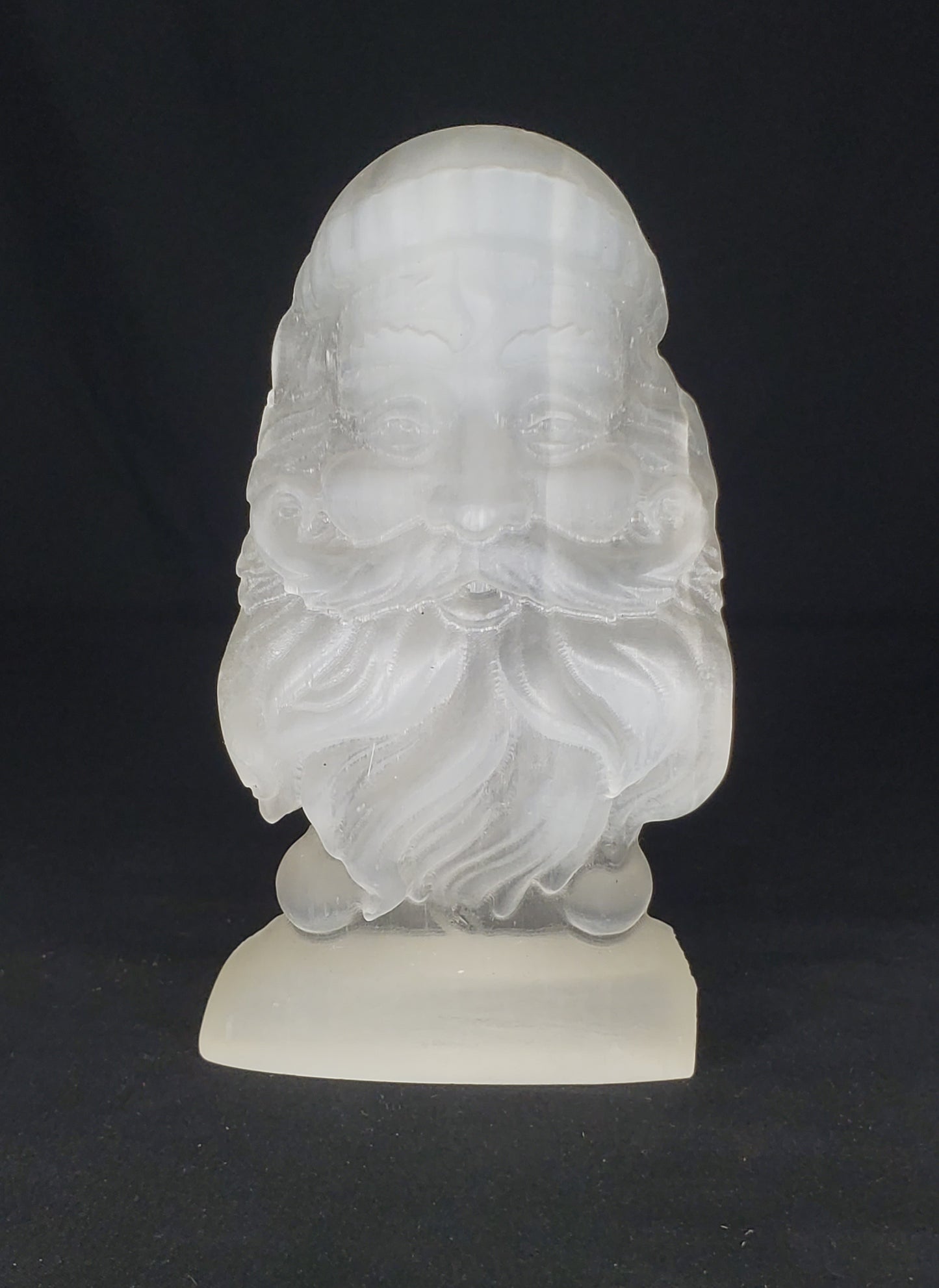 Selenite Santa Claus Carving