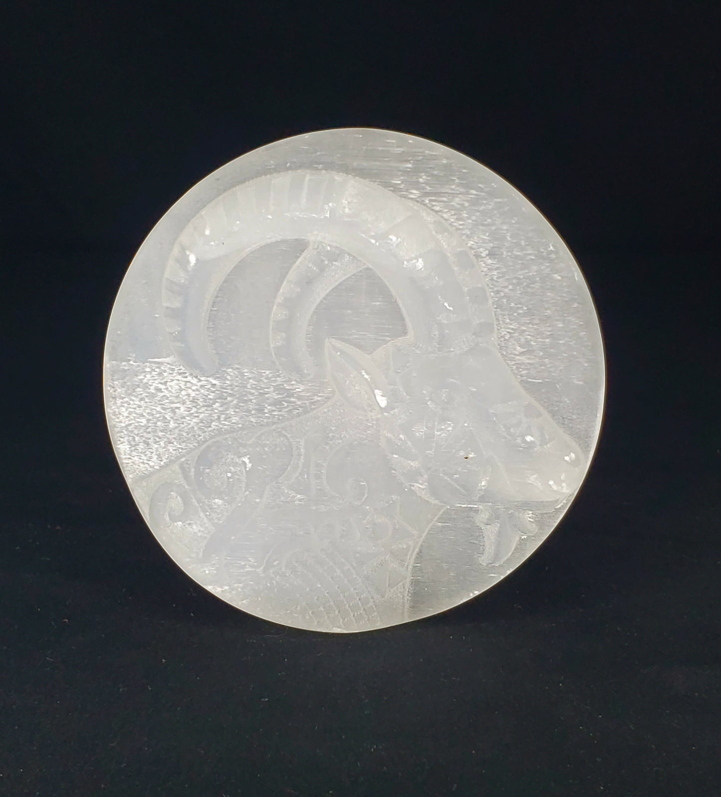 Selenite Zodiac Sign Discs