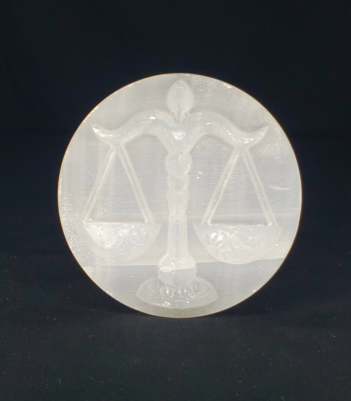 Selenite Zodiac Sign Discs