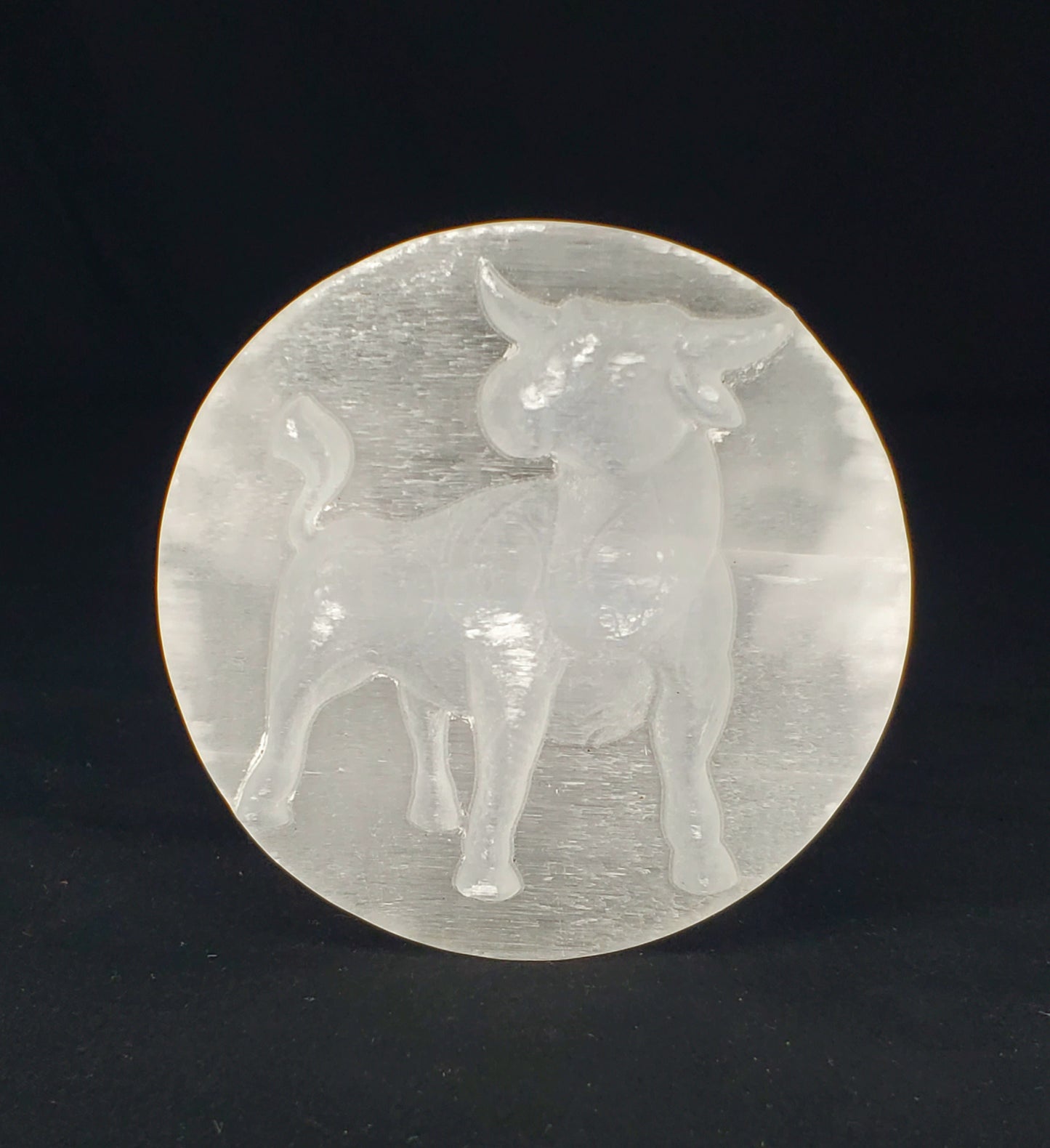 Selenite Zodiac Sign Discs