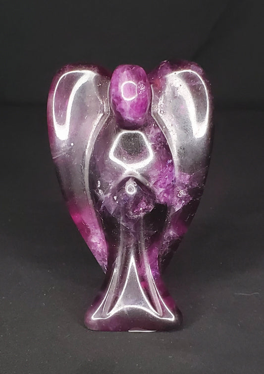 Fluorite Angel Carving - Large