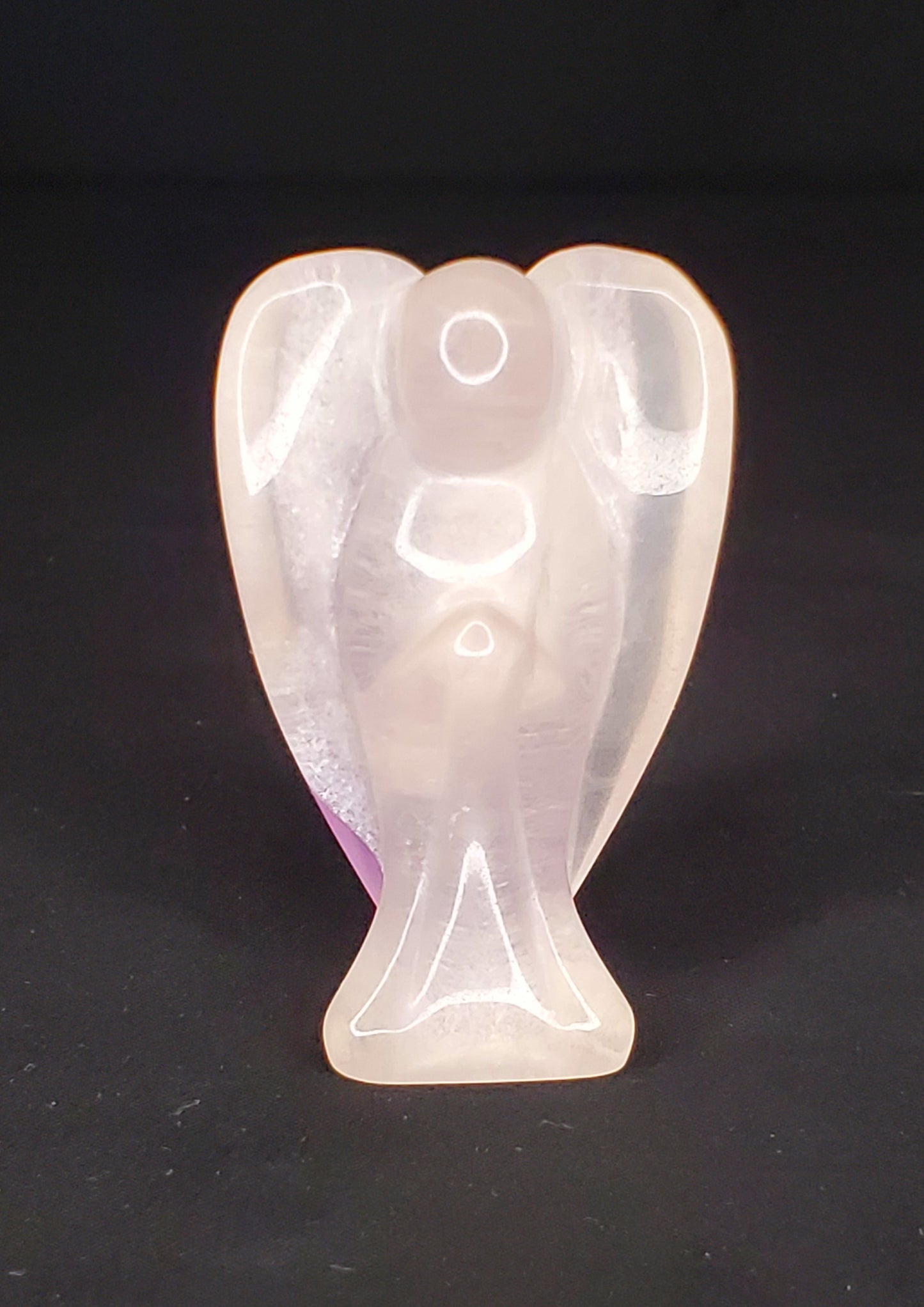 Fluorite Angel Carving - Medium