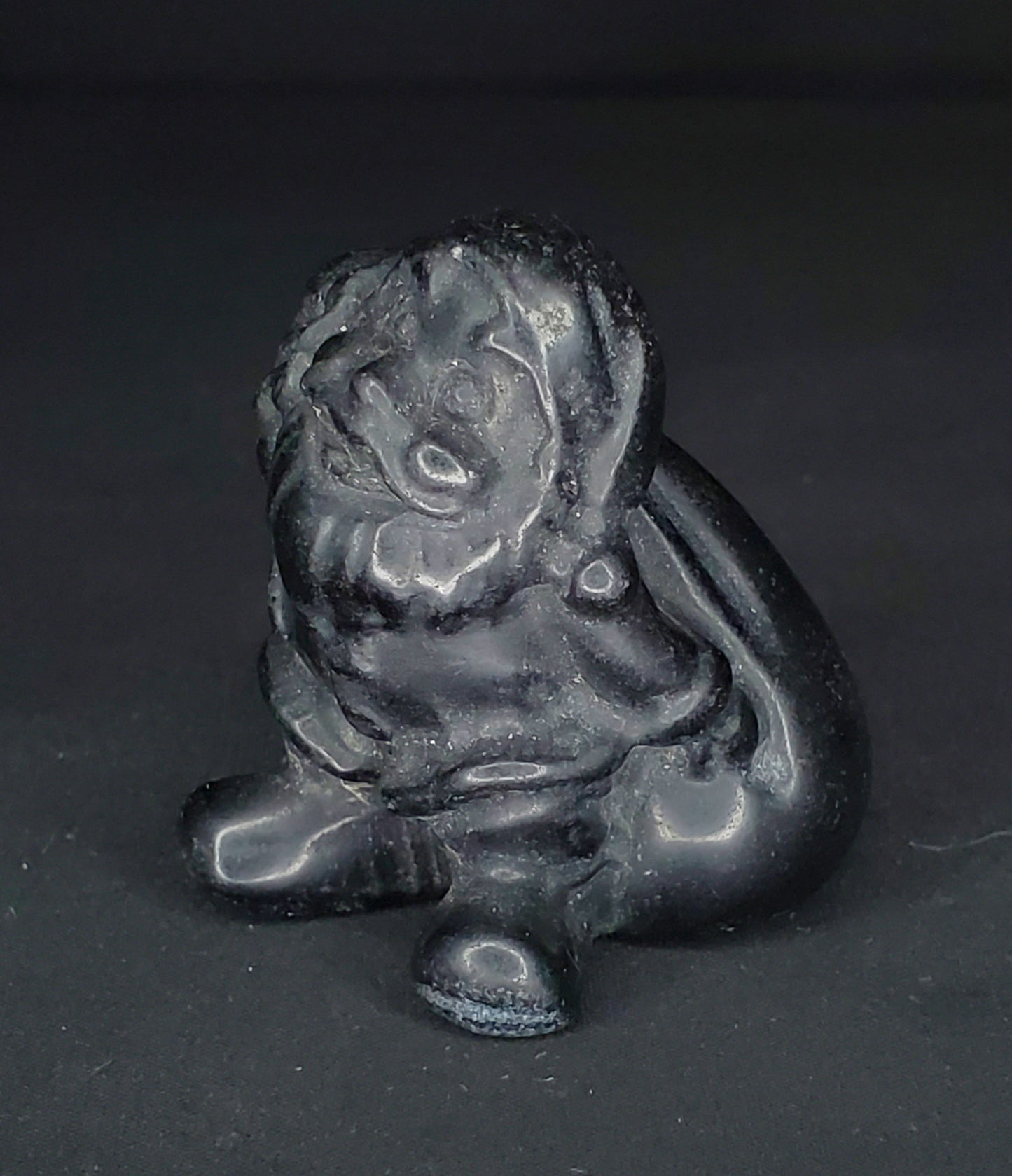 Black Obsidian Santa Claus with Sac