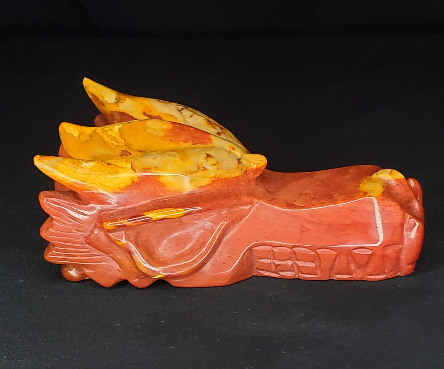 Mookaite Dragon Head Carving