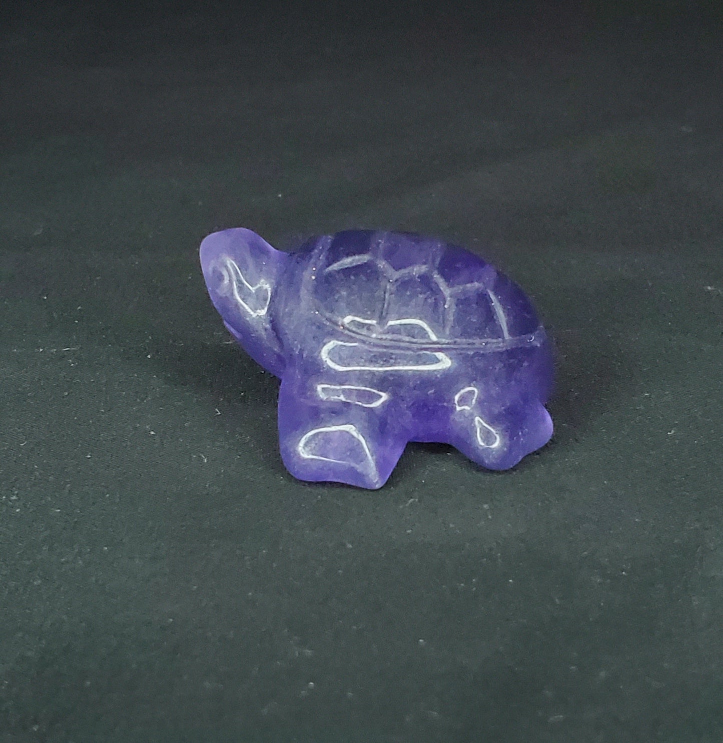 Purple Fluorite Turtle Carving