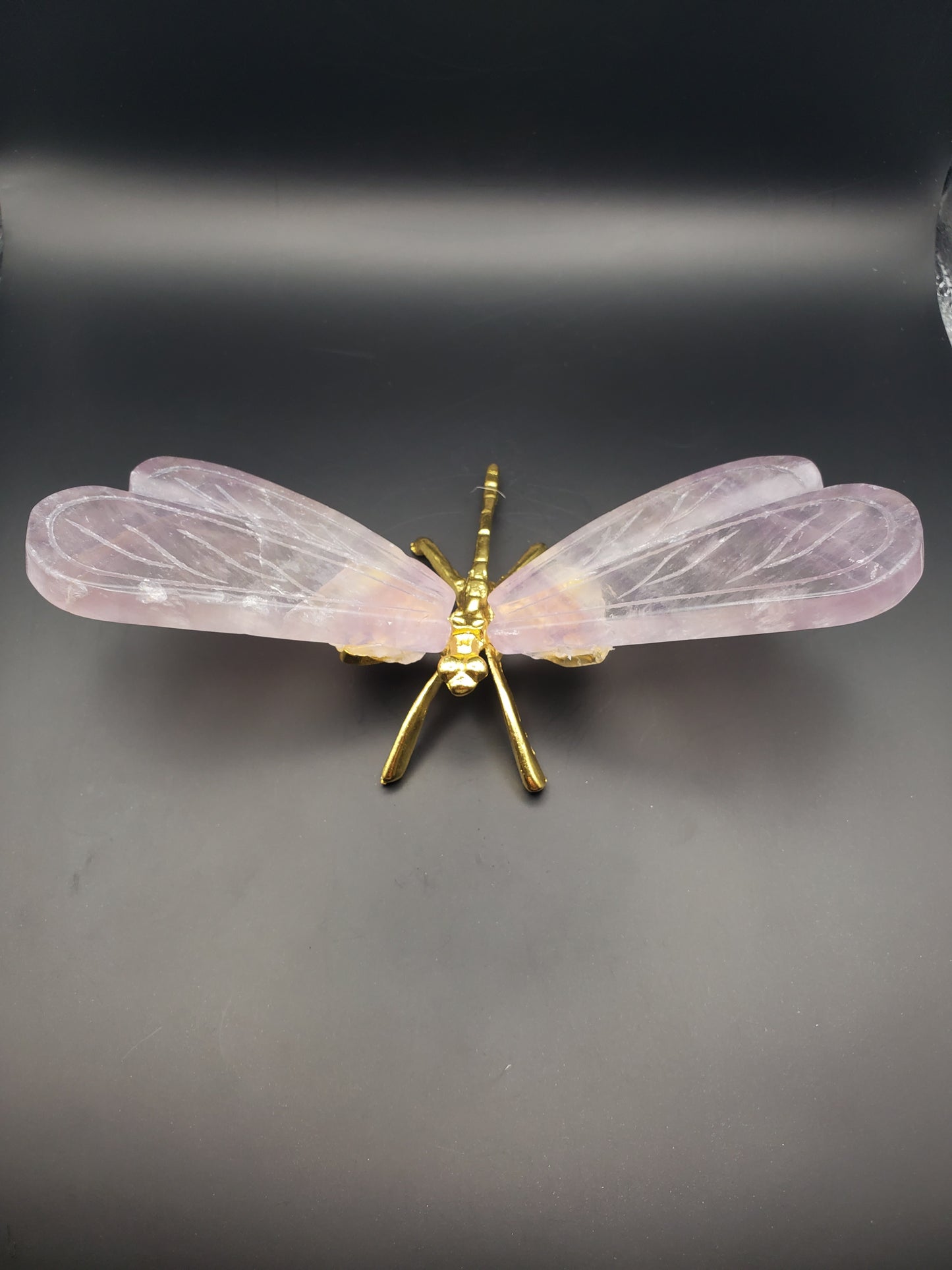 Fluorite Dragonfly Carving
