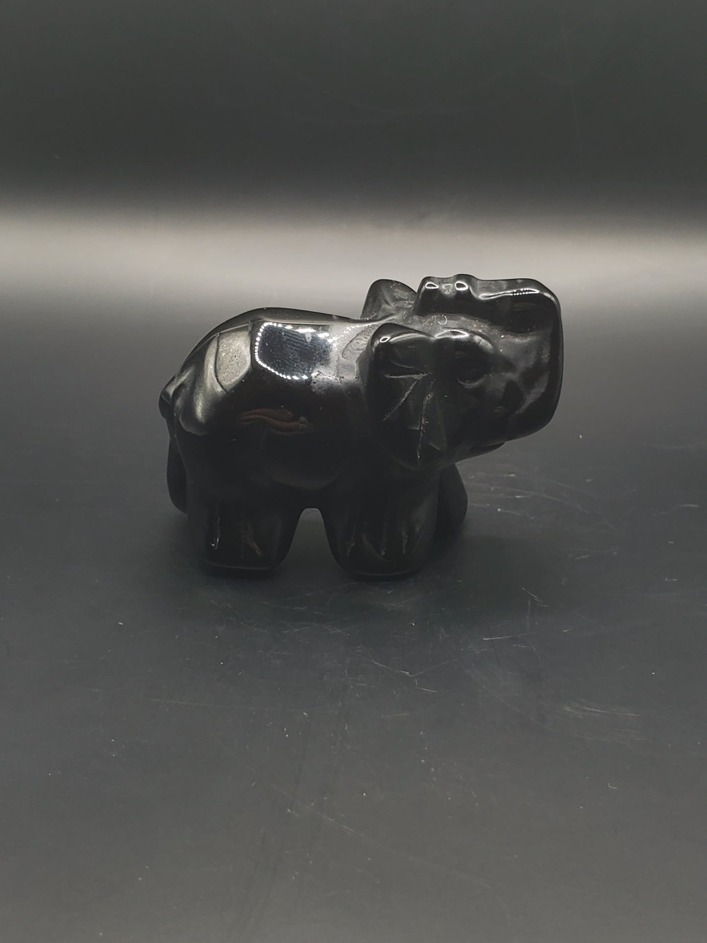 Black Obsidian Elephant Carving