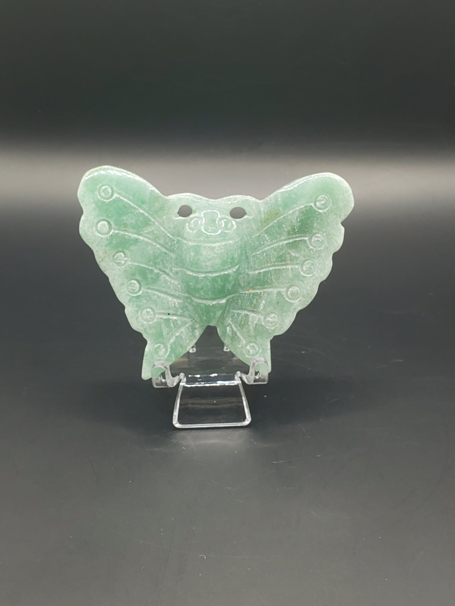 Green Aventurine Butterfly Carving