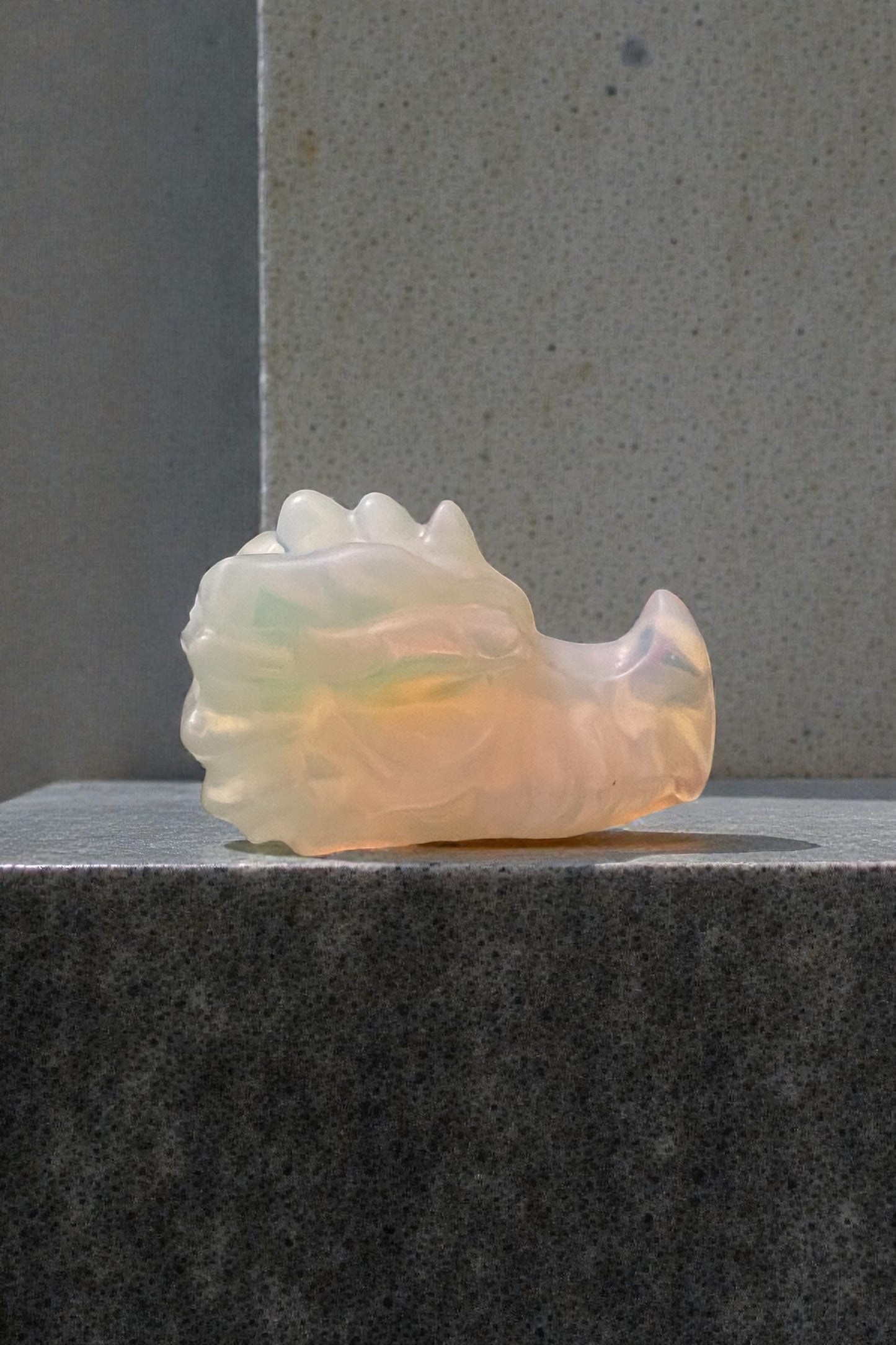 Opalite Dragon Head Carvings