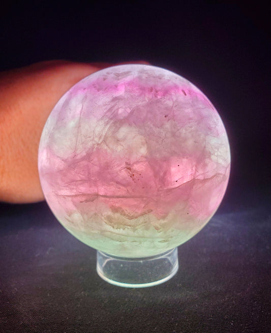 Purple and Green Fluorite Sphere