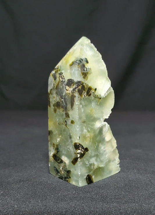 Prehnite With Tourmaline Tower