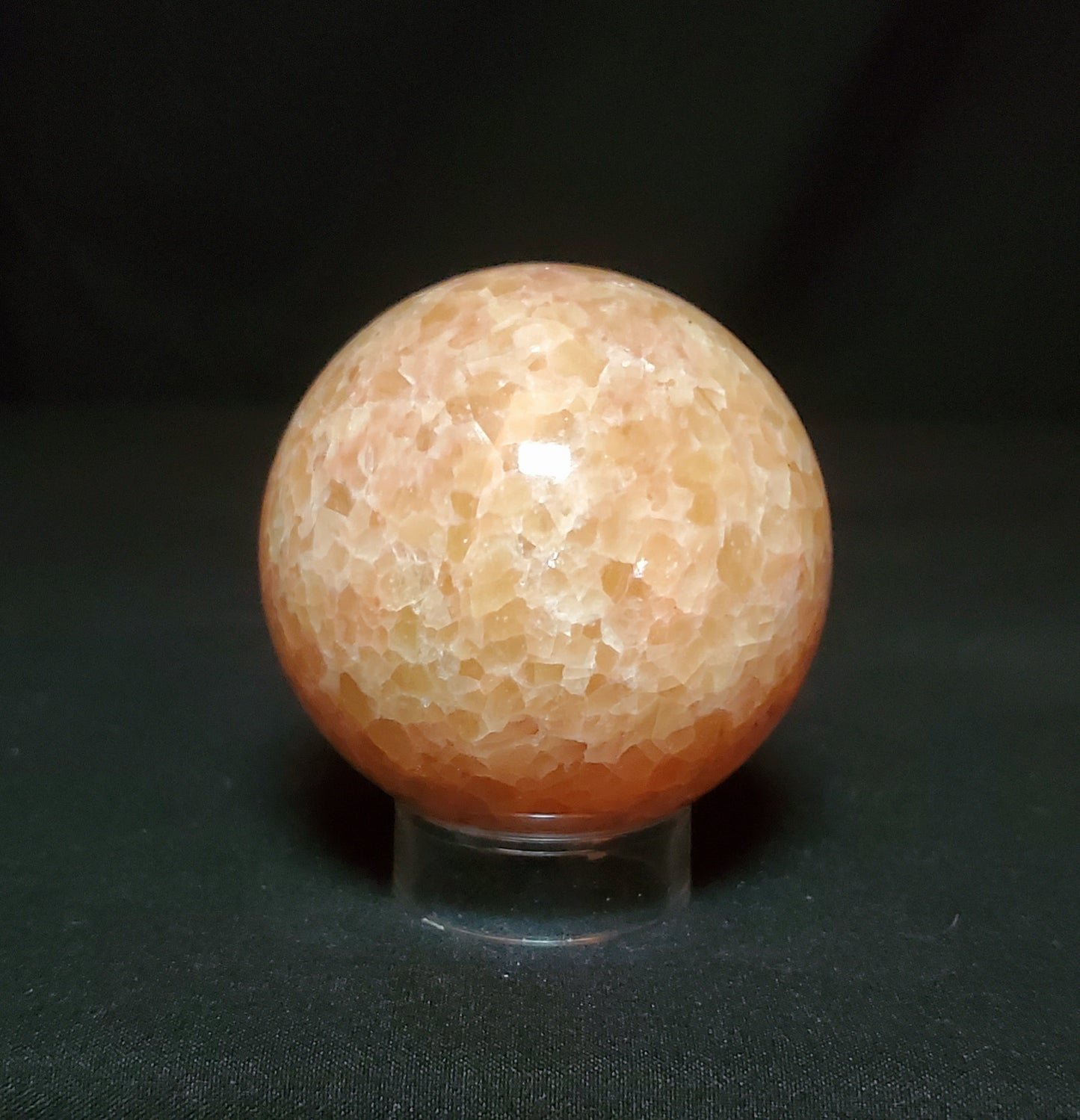 Peach Sunstone Sphere with Rainbow