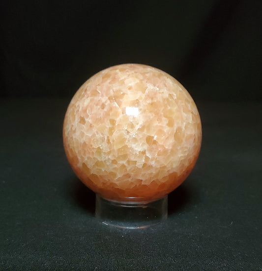 Peach Sunstone Sphere with Rainbow