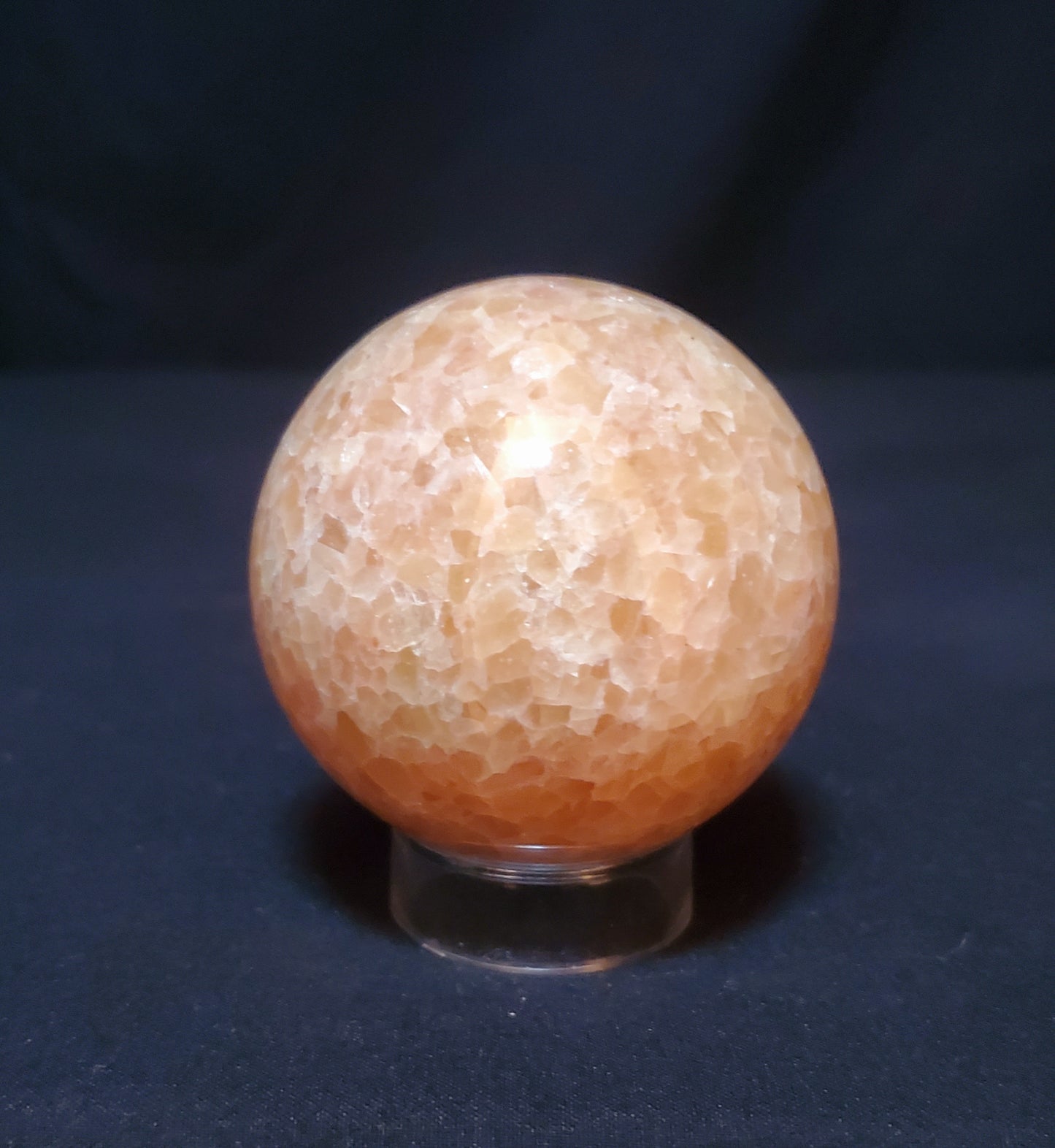 Peach Sunstone Sphere with Rainbow