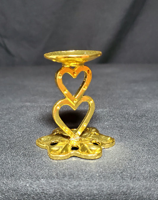 Gold Metal Heart Sphere Holder