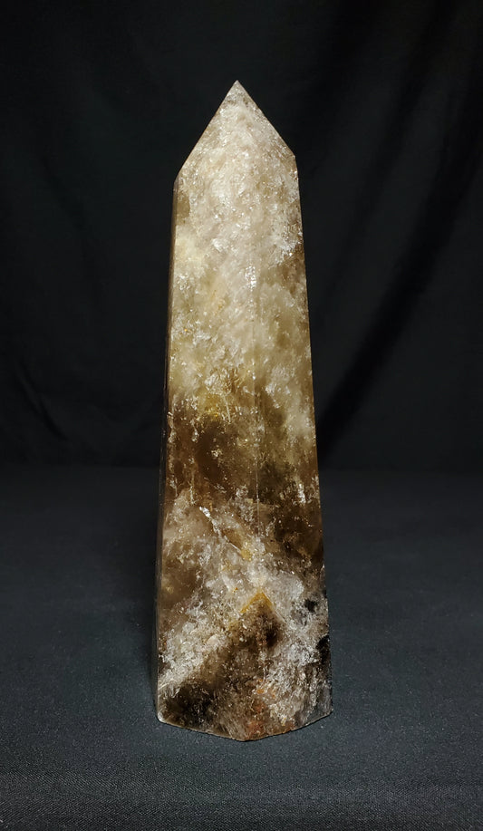 Smokey Quartz Tower with Rainbow