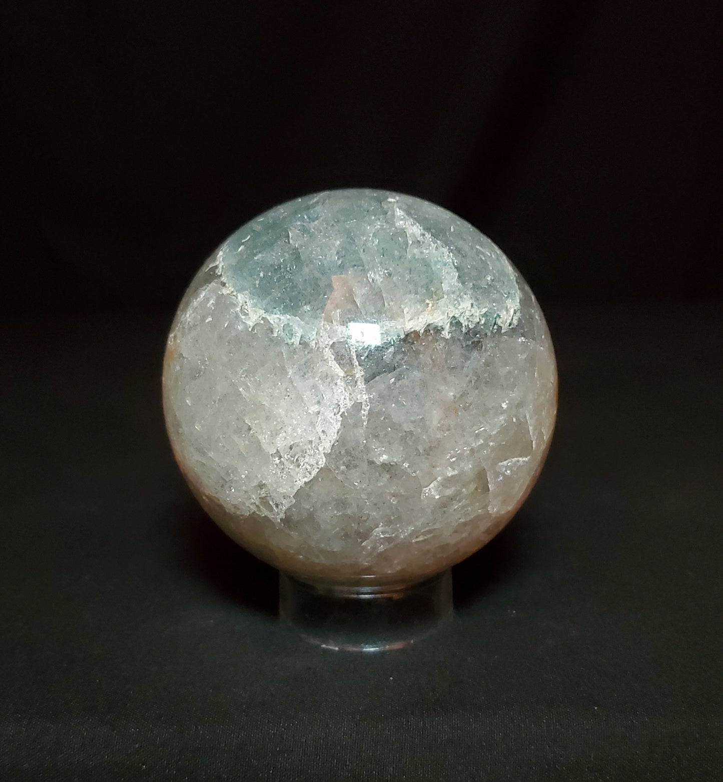 Green Strawberry Quartz Sphere with Rainbow