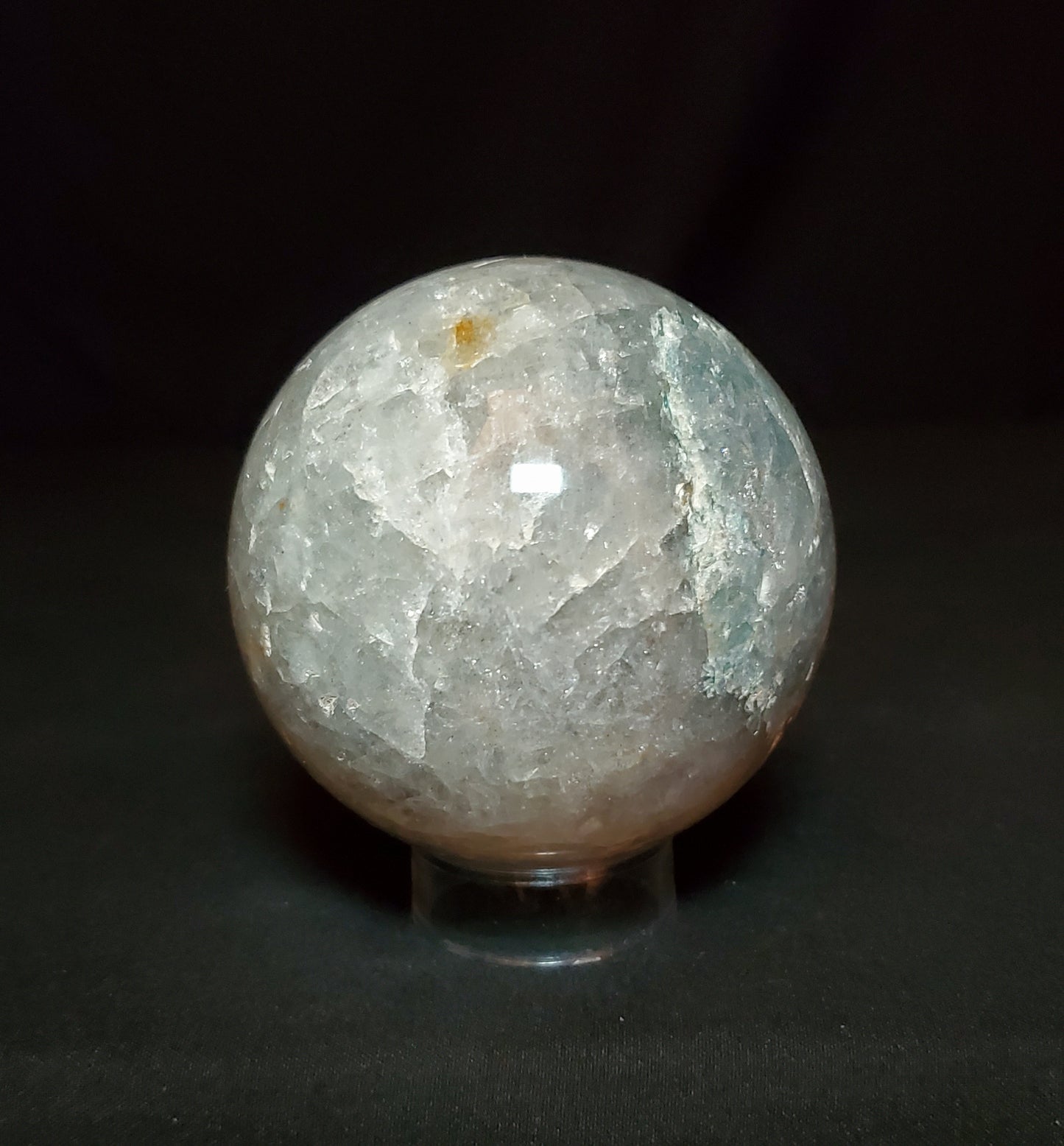 Green Strawberry Quartz Sphere with Rainbow