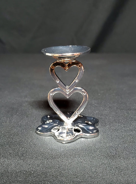 Silver Heart Sphere Holder