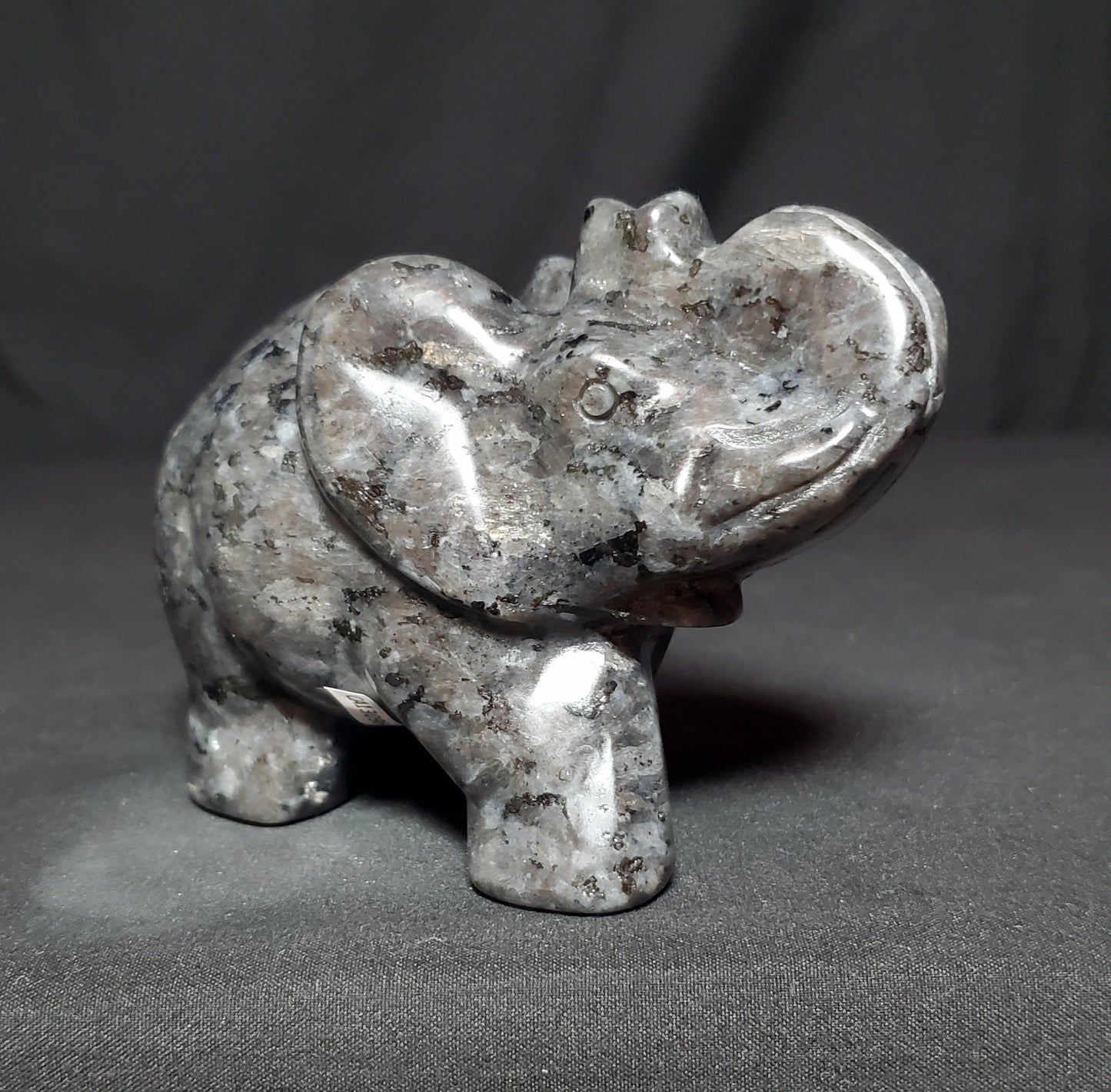 Larvikite Elephant Carving
