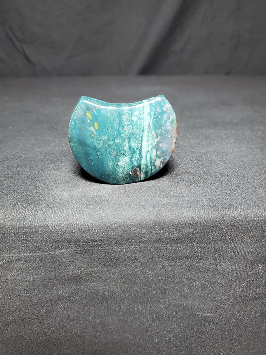 Ocean Jasper Moon Carving