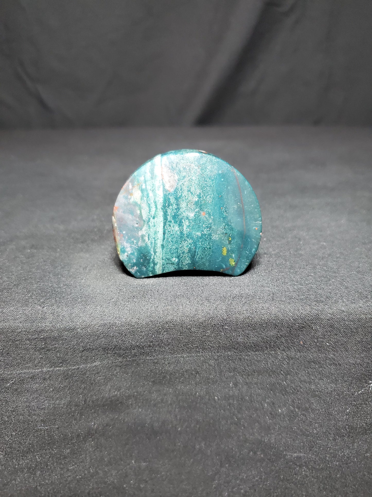 Ocean Jasper Moon Carving
