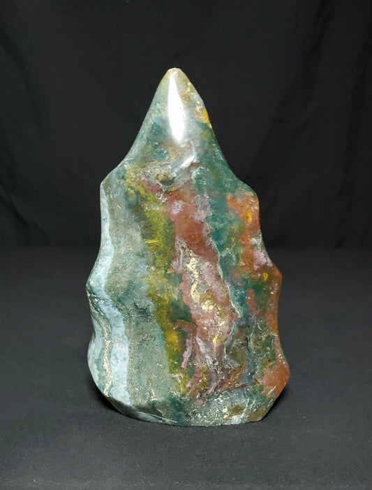 Ocean Jasper Flame Carving