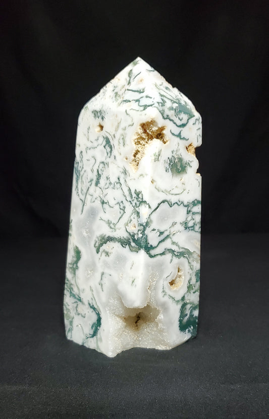 Druzy Tree Agate Tower