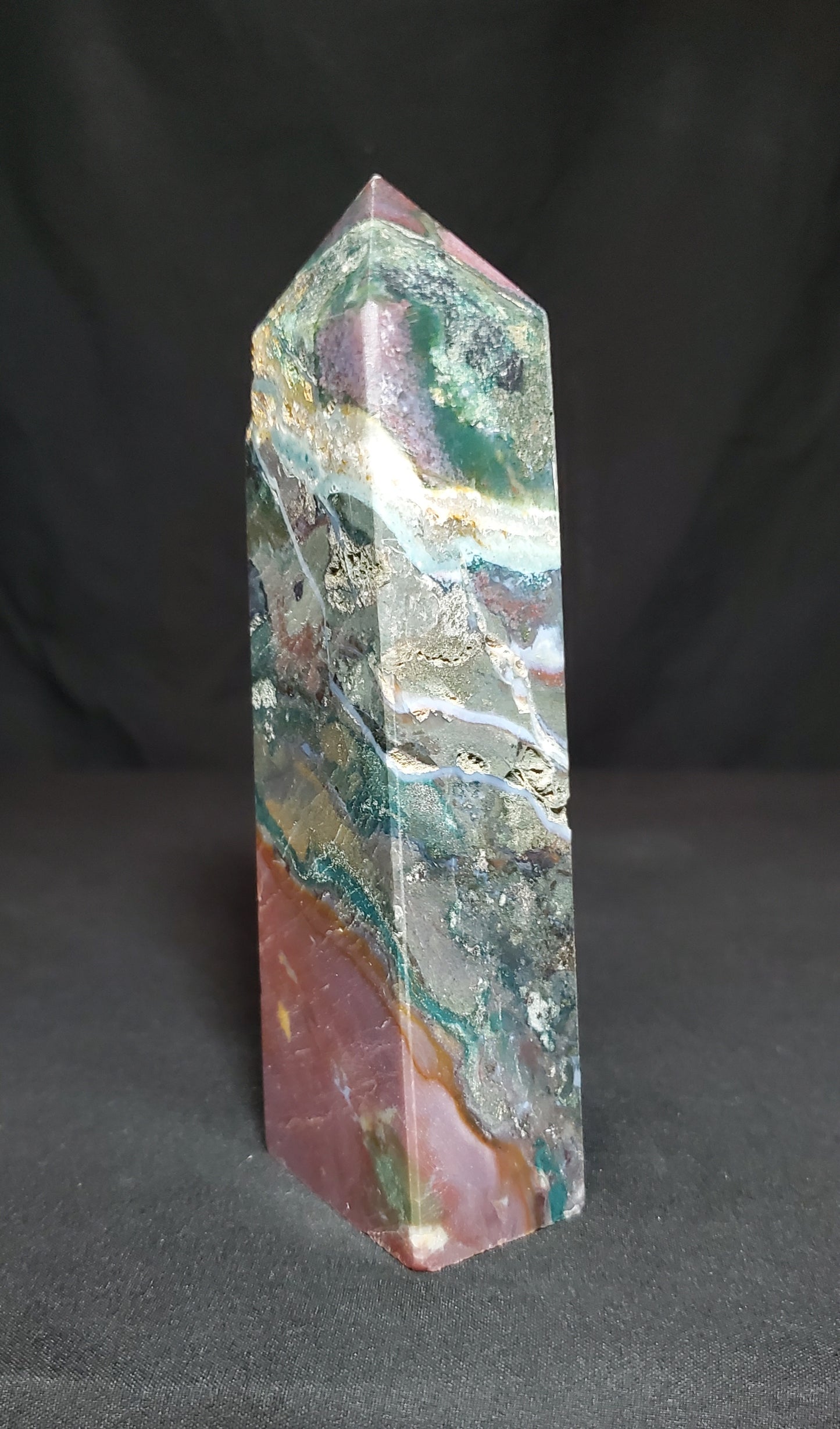 Druzy Ocean Jasper Tower