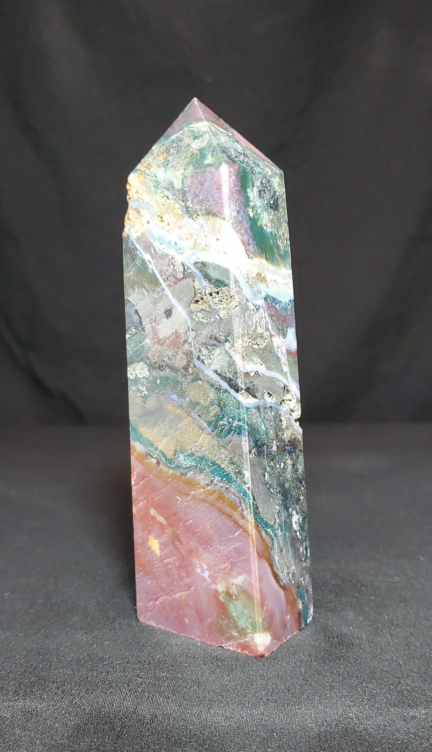 Druzy Ocean Jasper Tower