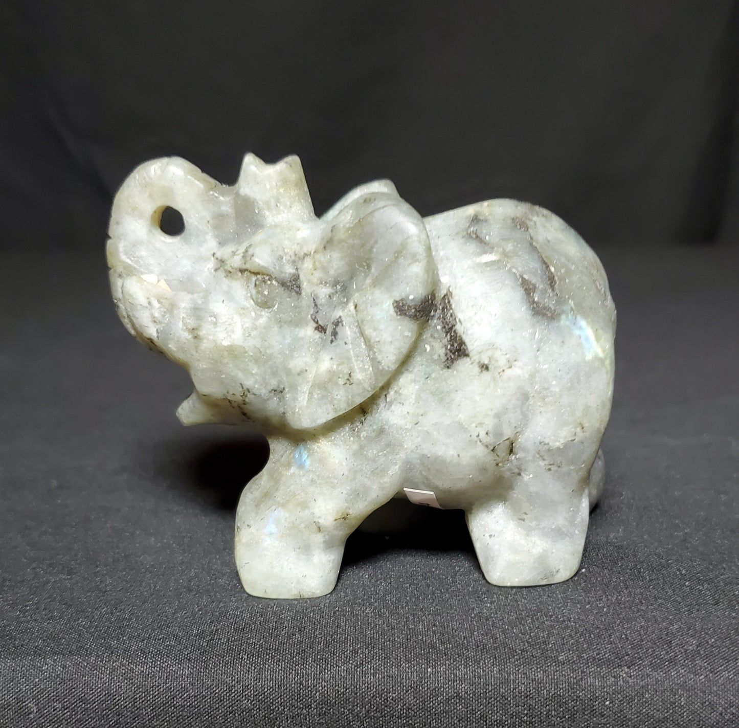 Labradorite Elephant Carving