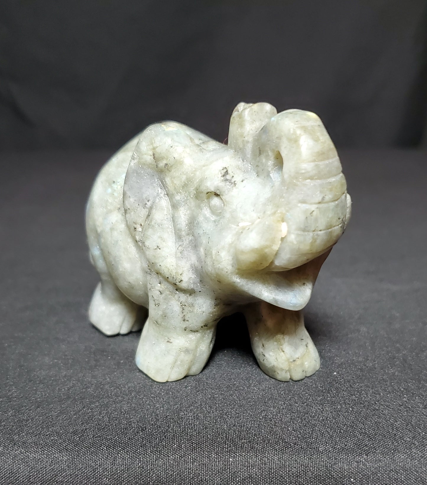 Labradorite Elephant Carving