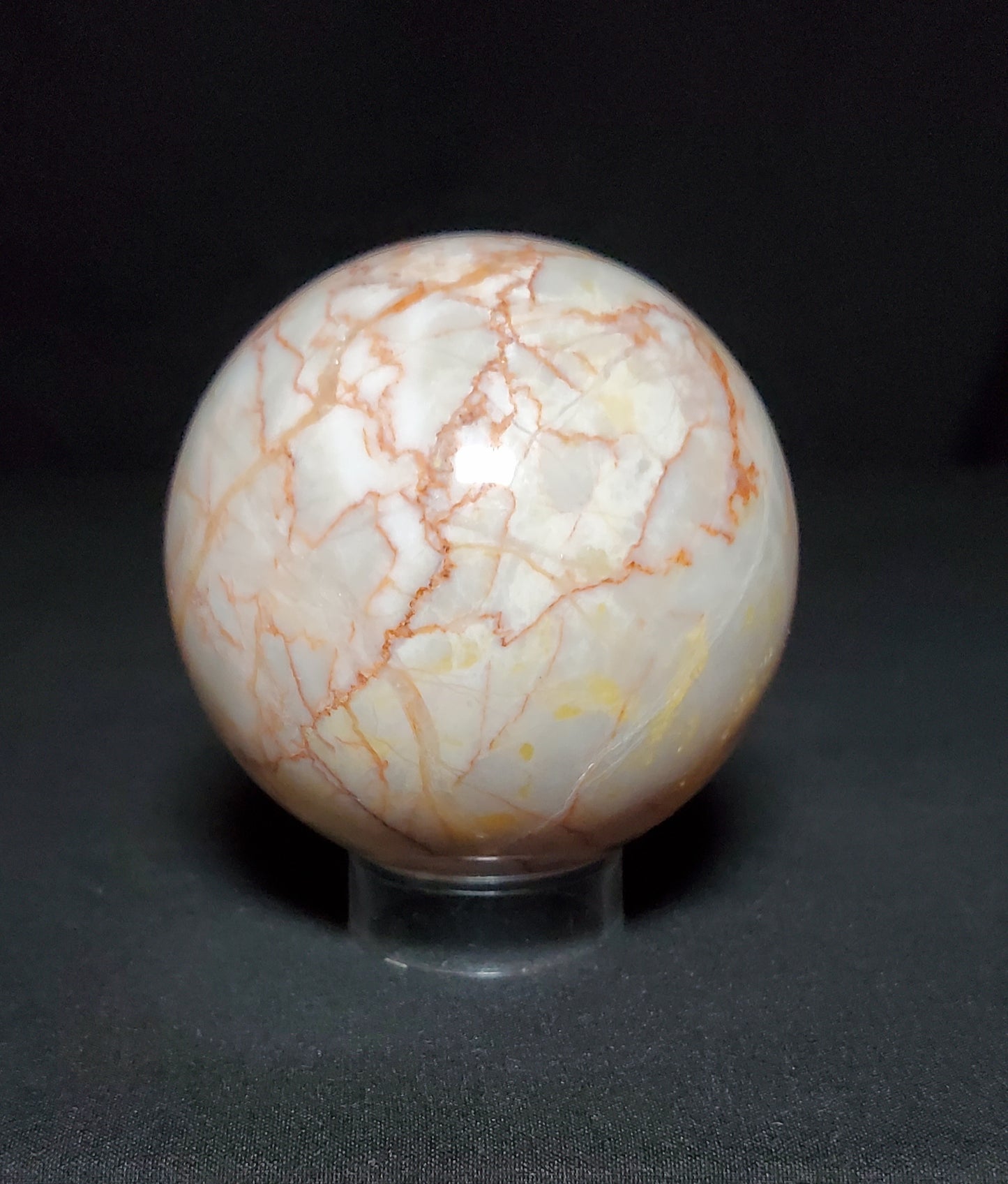 Red Network Jasper Sphere