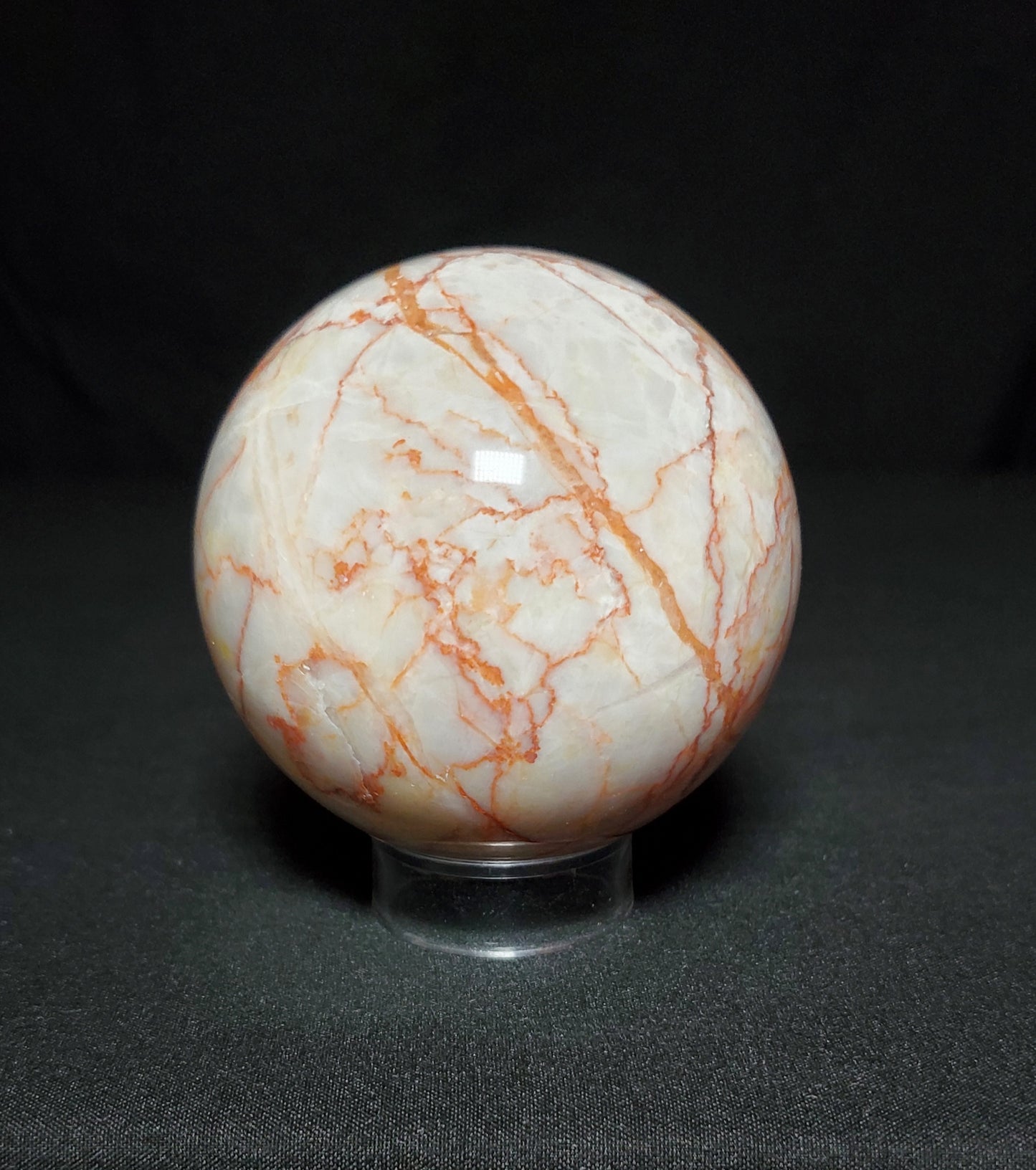 Red Network Jasper Sphere