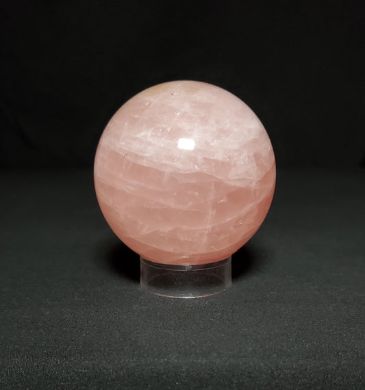 Rose Quartz Sphere with Rainbow