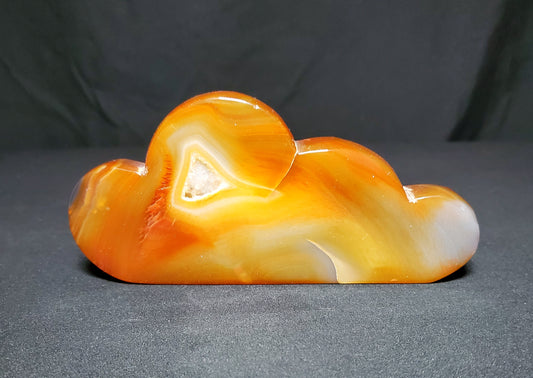 Druzy Carnelian Cloud Carving