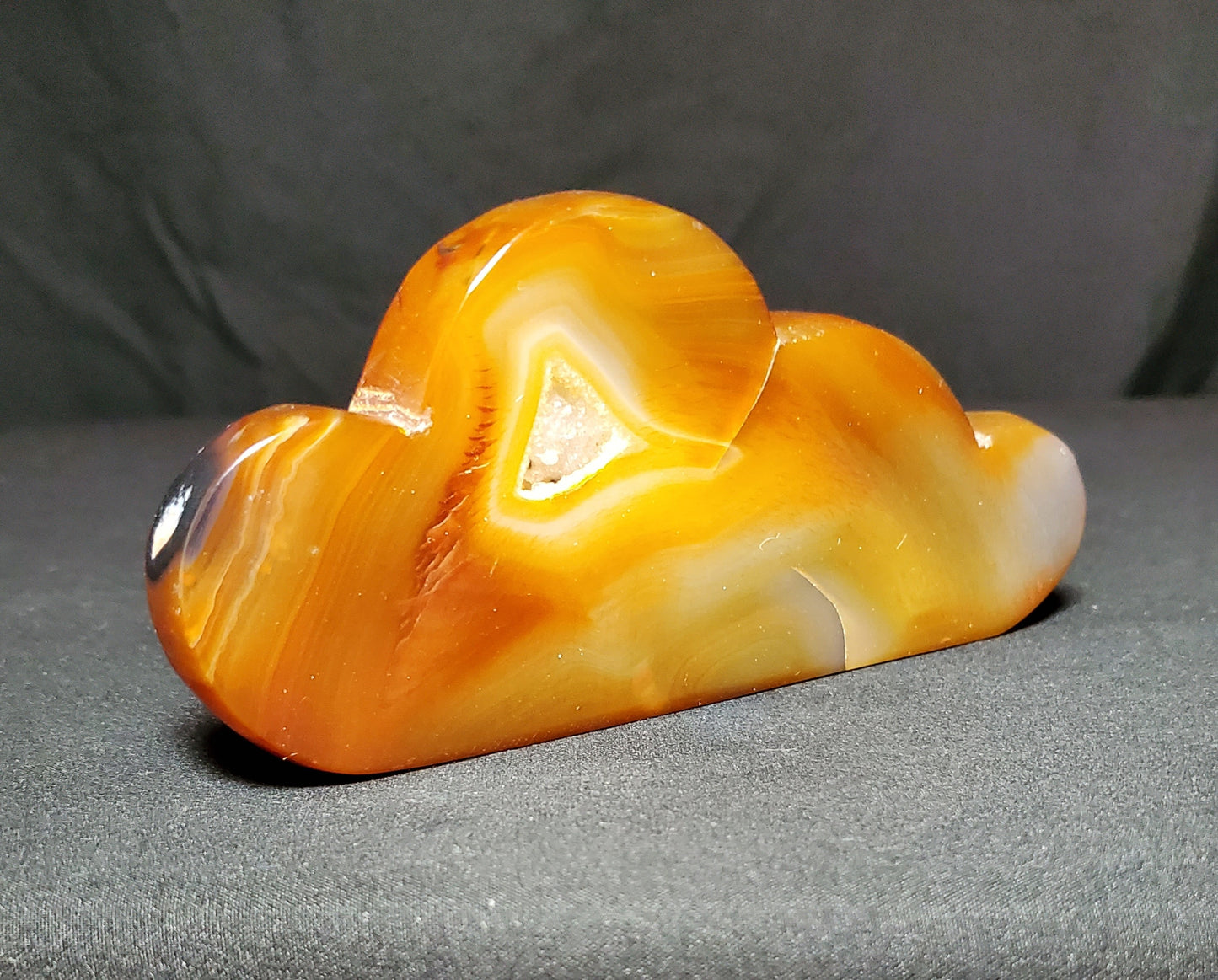 Druzy Carnelian Cloud Carving