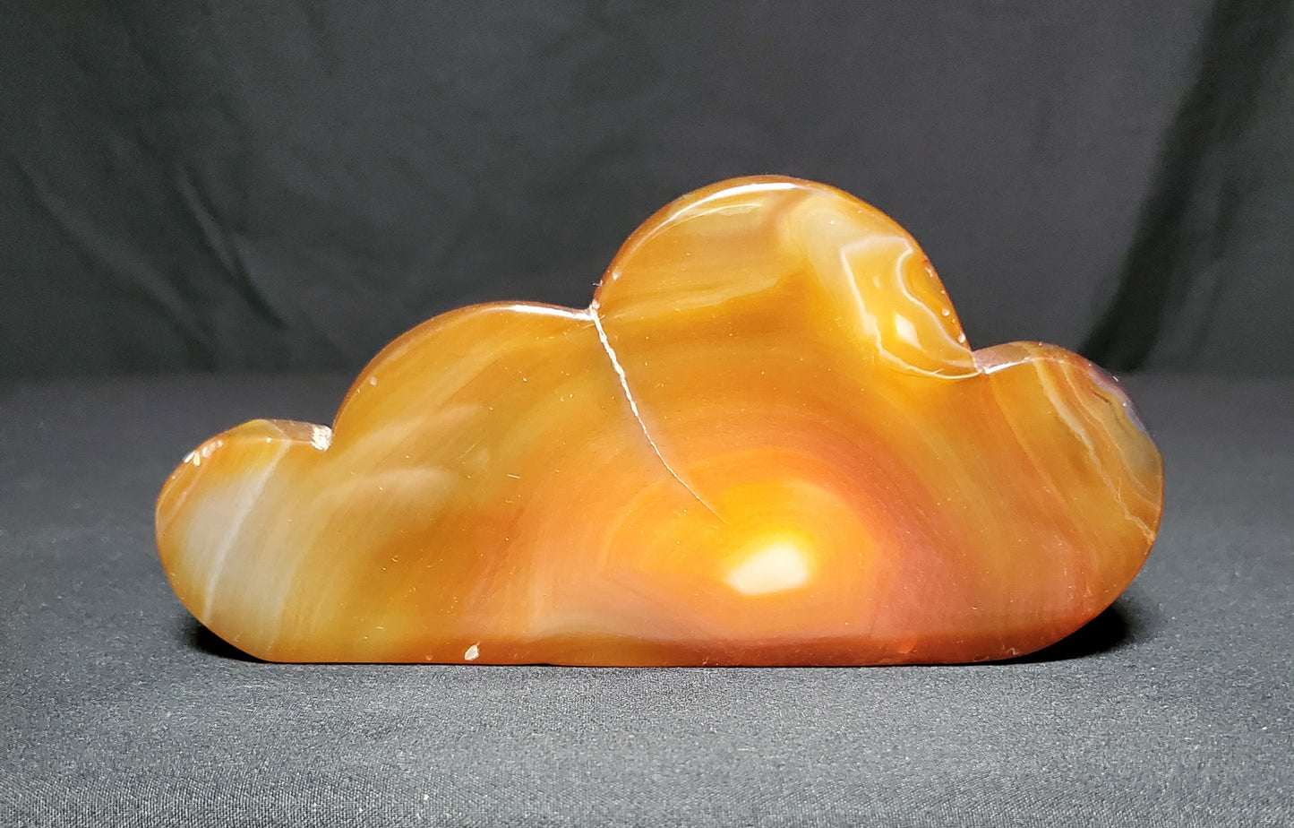 Druzy Carnelian Cloud Carving
