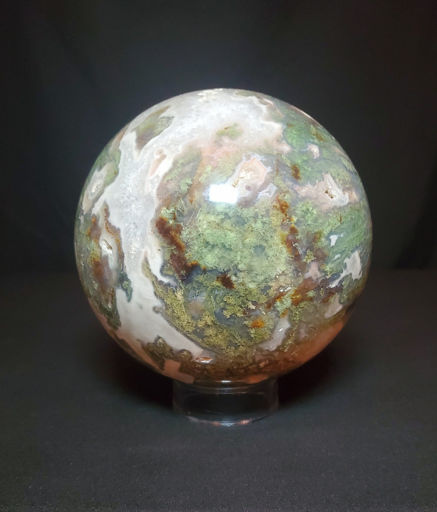 Druzy Moss Agate Sphere