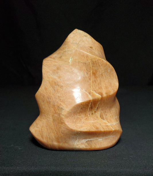 Peach Moonstone Flame Carving