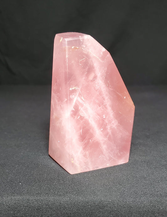 Rose Quartz Freeform with Rainbow