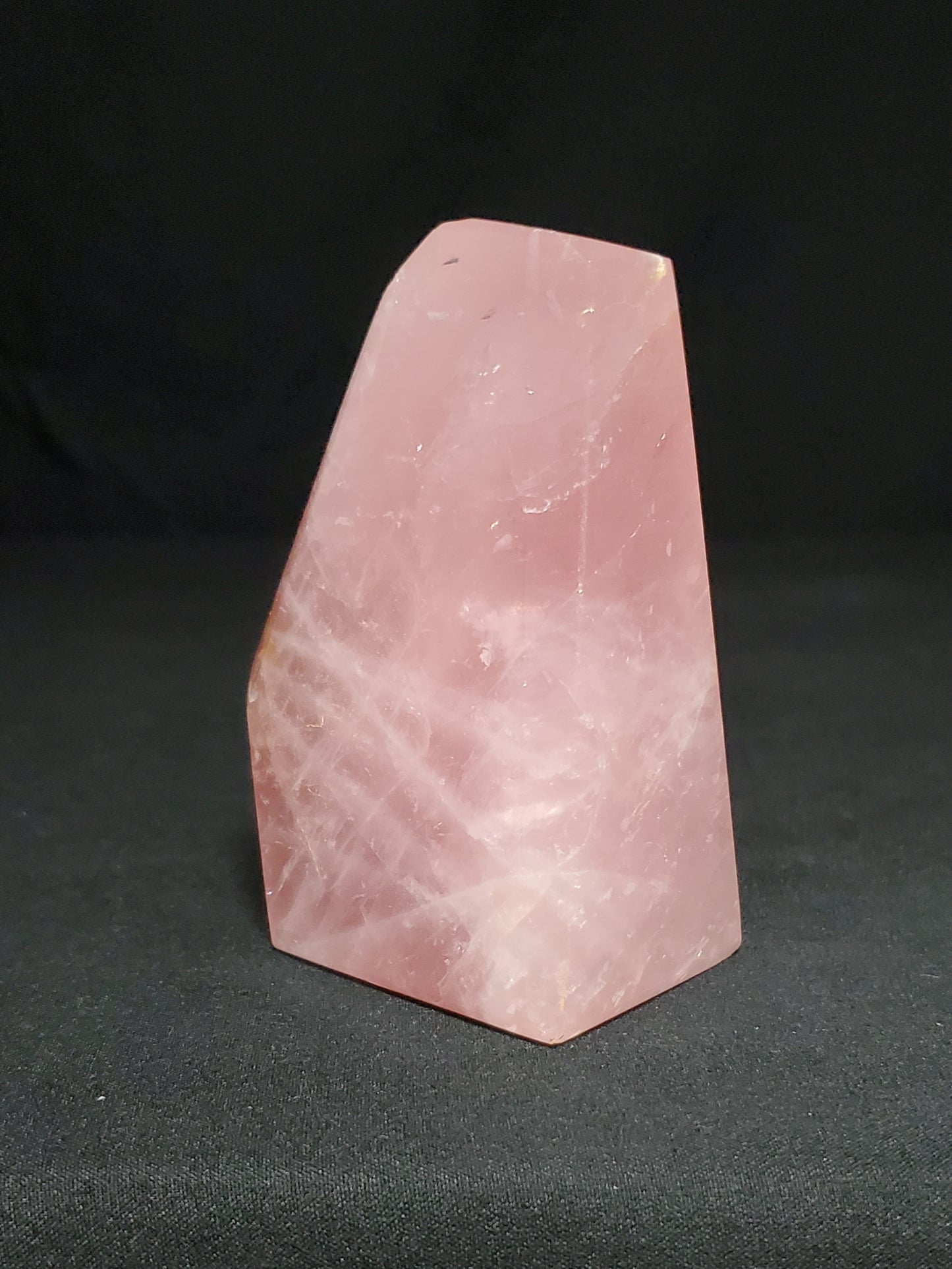Rose Quartz Freeform with Rainbow