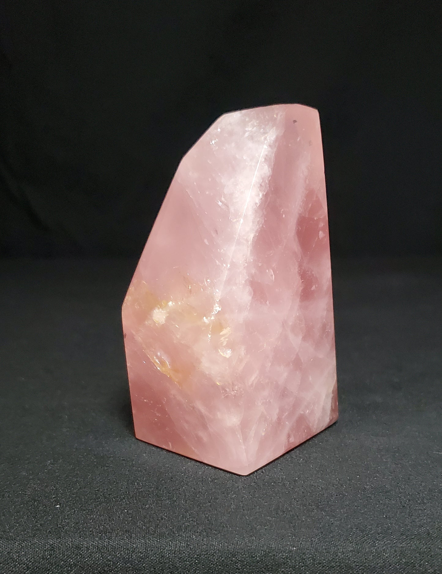 Rose Quartz Freeform with Rainbow