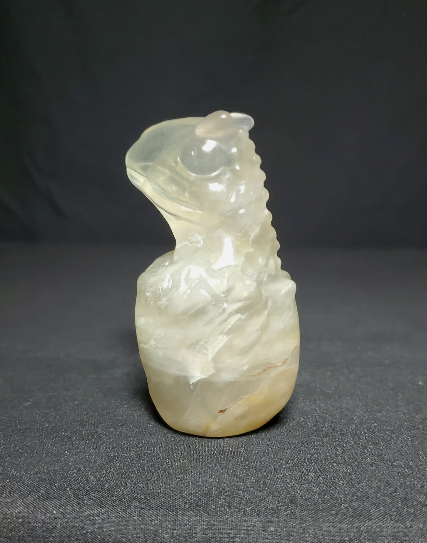 Green Fluorite Hatching Dino Egg Carving