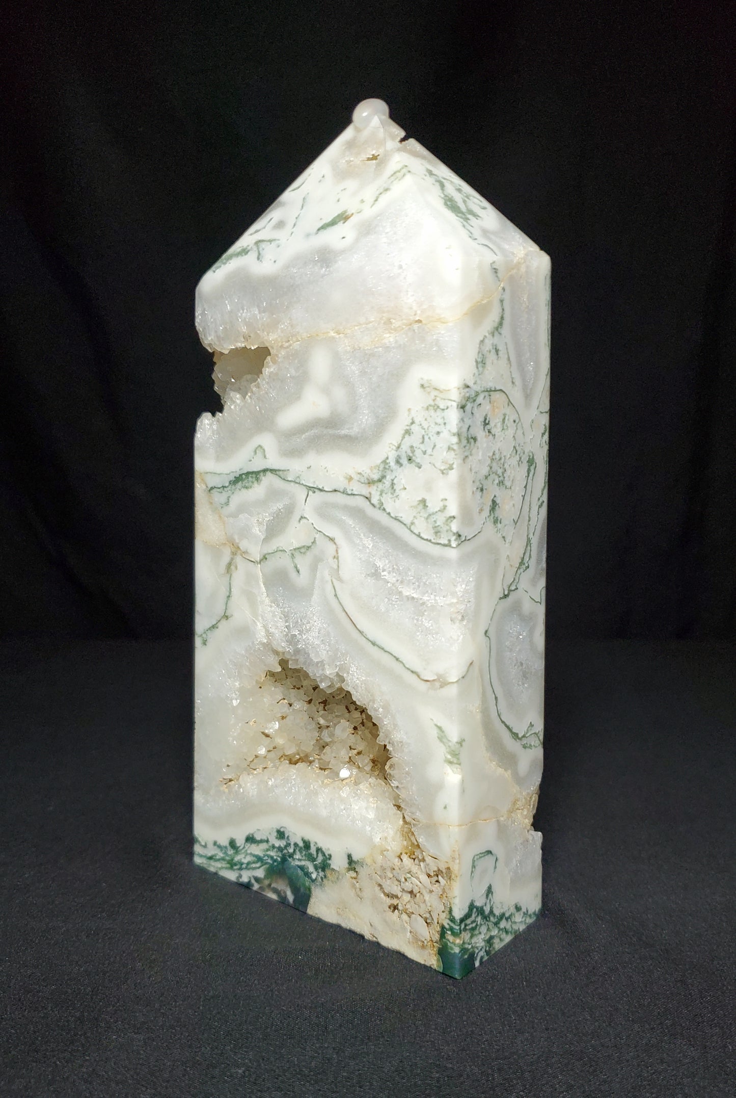 Druzy Tree Agate Tower